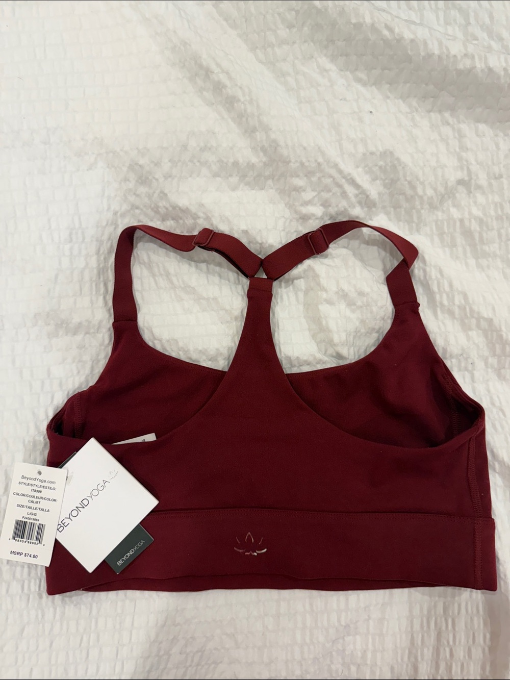 Beyond Yoga Burgundy Maroon Racerback Sports Bra
